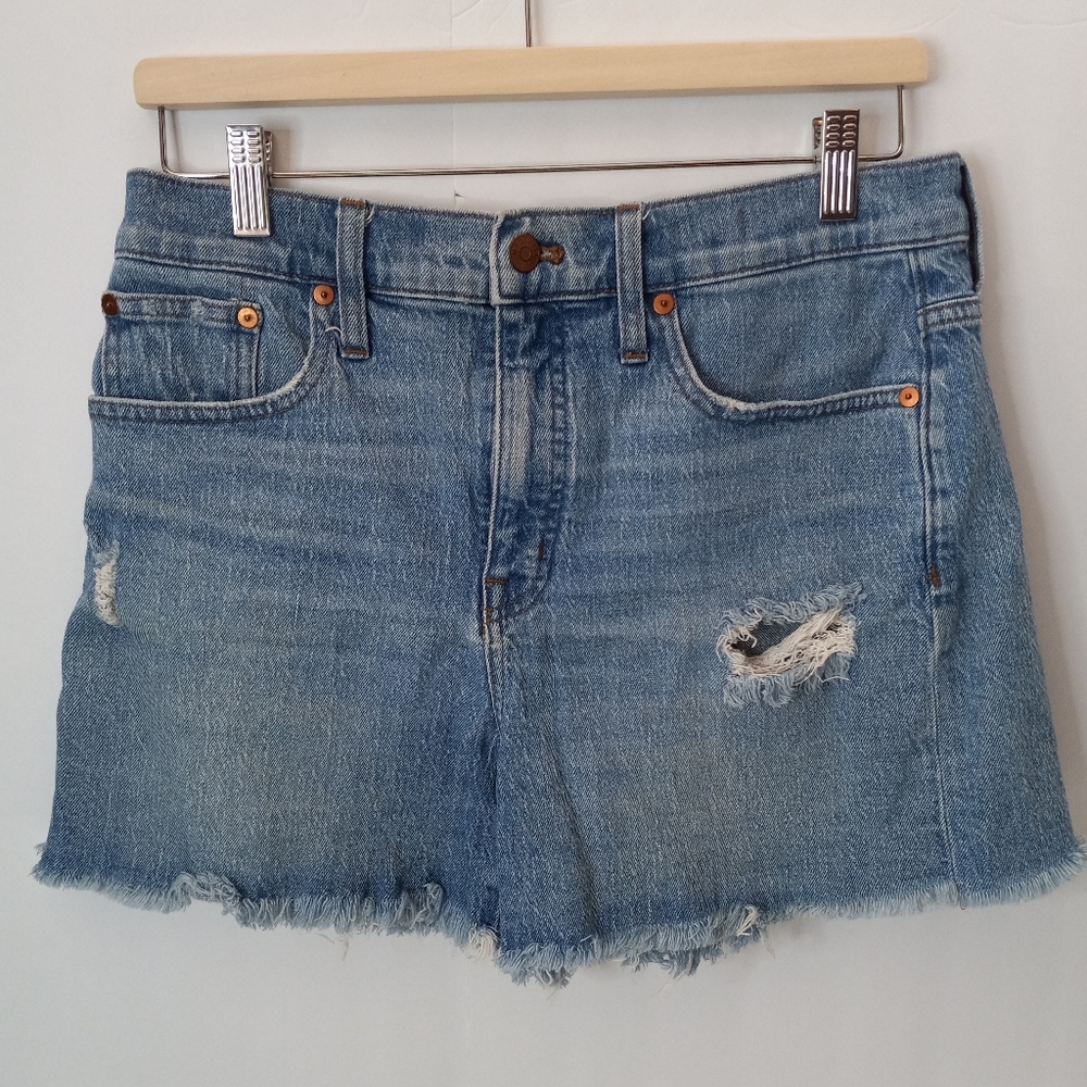 Madewell High-Rise Denim Shorts in Jordie Wash Style L4396 